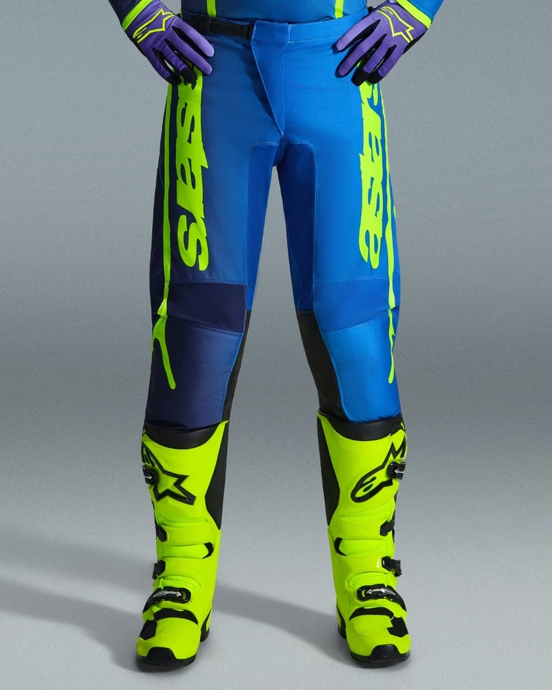 Pantalon Alpinestars Fluid Apex - Bleu/Jaune Fluo