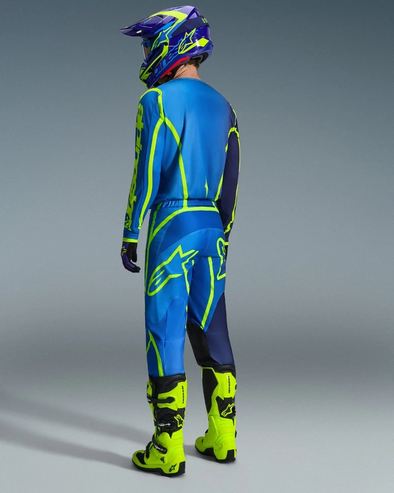 Pantalon Alpinestars Fluid Apex - Bleu/Jaune Fluo