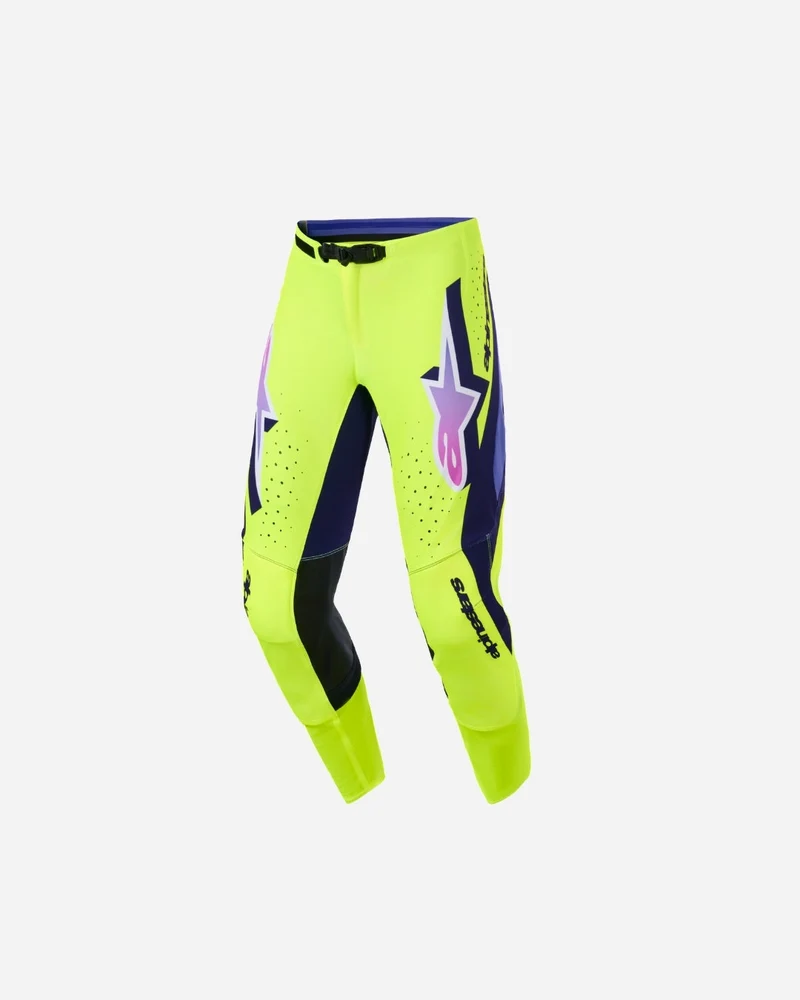 Pantalon Alpinestars Supertech Vista - Jaune soufre/Magenta/Vert foncé