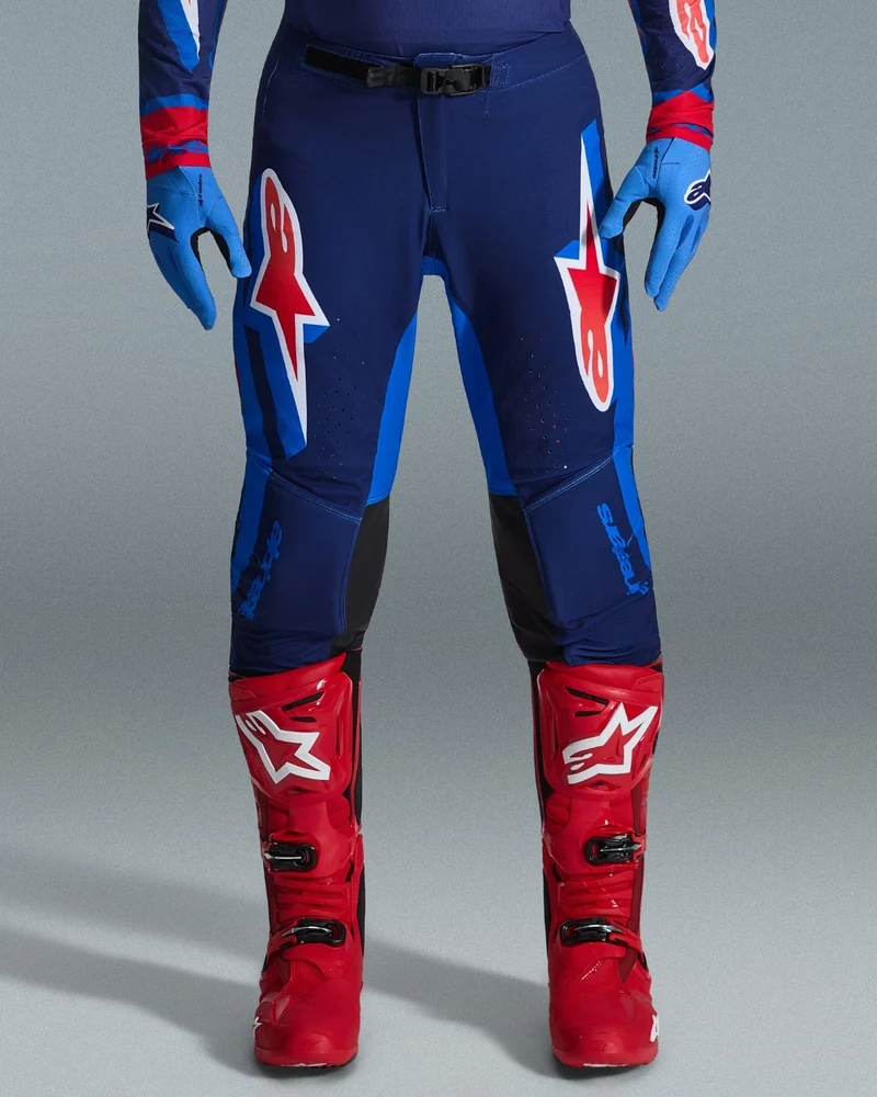 Pantalon Alpinestars Supertech Vista - Marine foncé/Corail vif/Cobalt