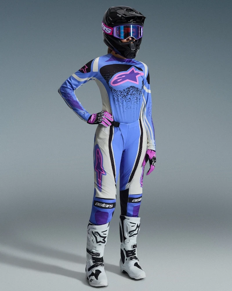 Pantalon femme Alpinestars Techstar Nomur - Bleu clair/Blanc cassé/Noir