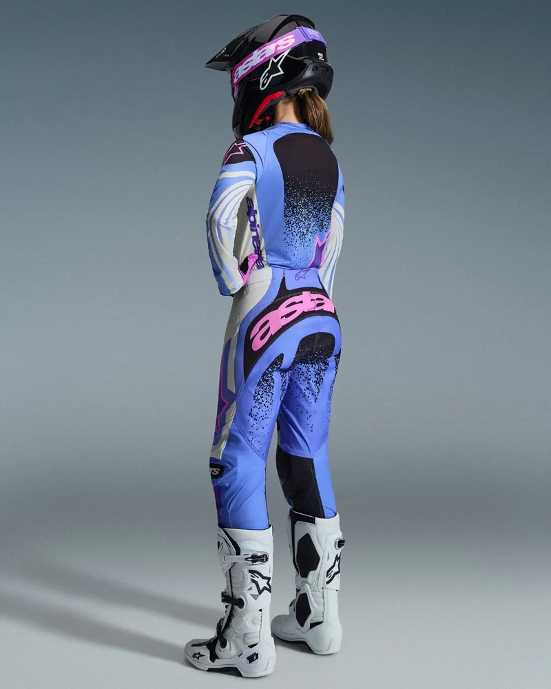 Pantalon femme Alpinestars Techstar Nomur - Bleu clair/Blanc cassé/Noir