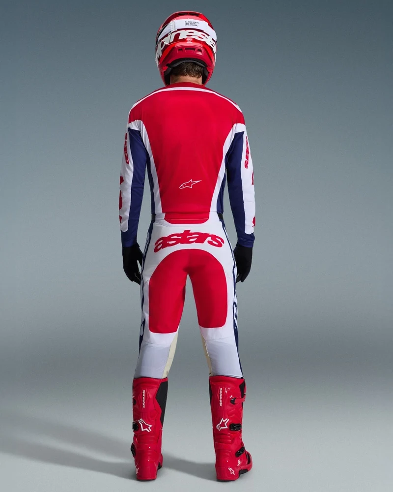 Pantalon Alpinestars Racer Riway - Blanc/Bleu/Rouge