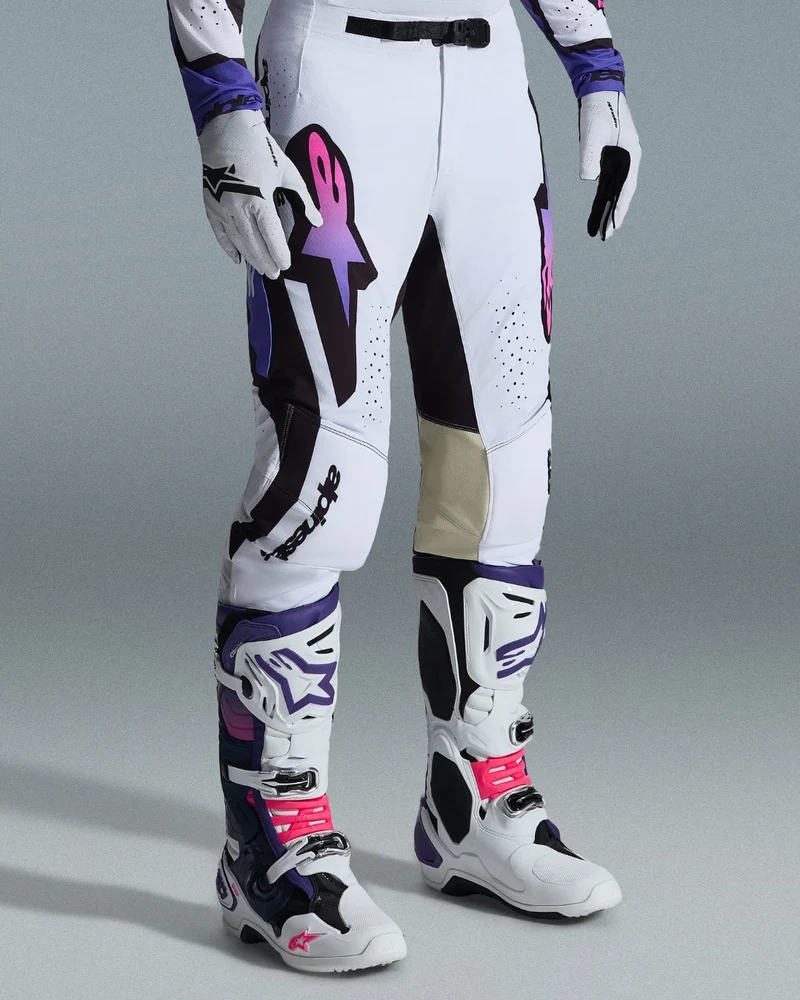 Pantalon Alpinestars Supertech Afd Vista - Blanc/Violet/Noir