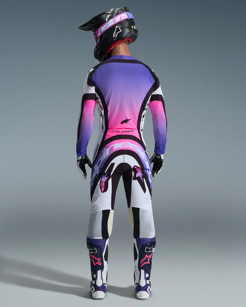 Pantalon Alpinestars Supertech Afd Vista - Blanc/Violet/Noir