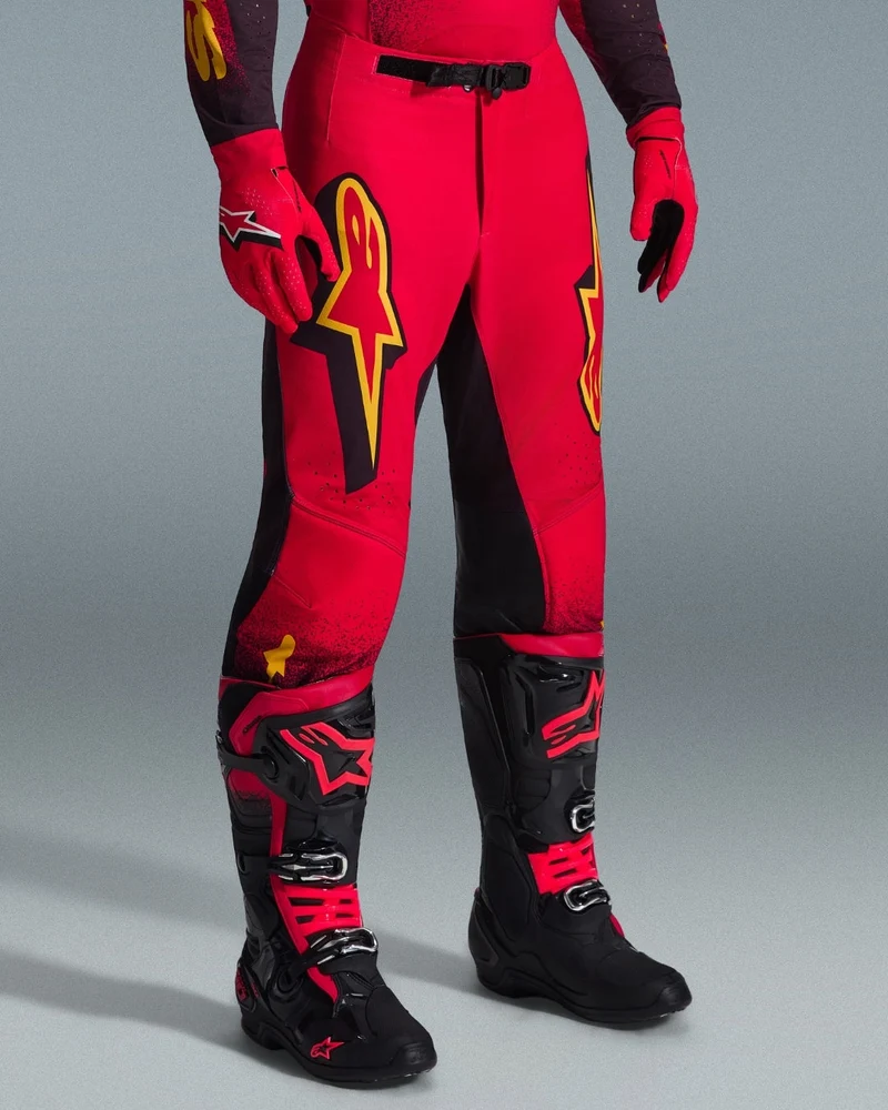 Pantalon Alpinestars Supertech Scenz - Rouge/Noir/Jaune