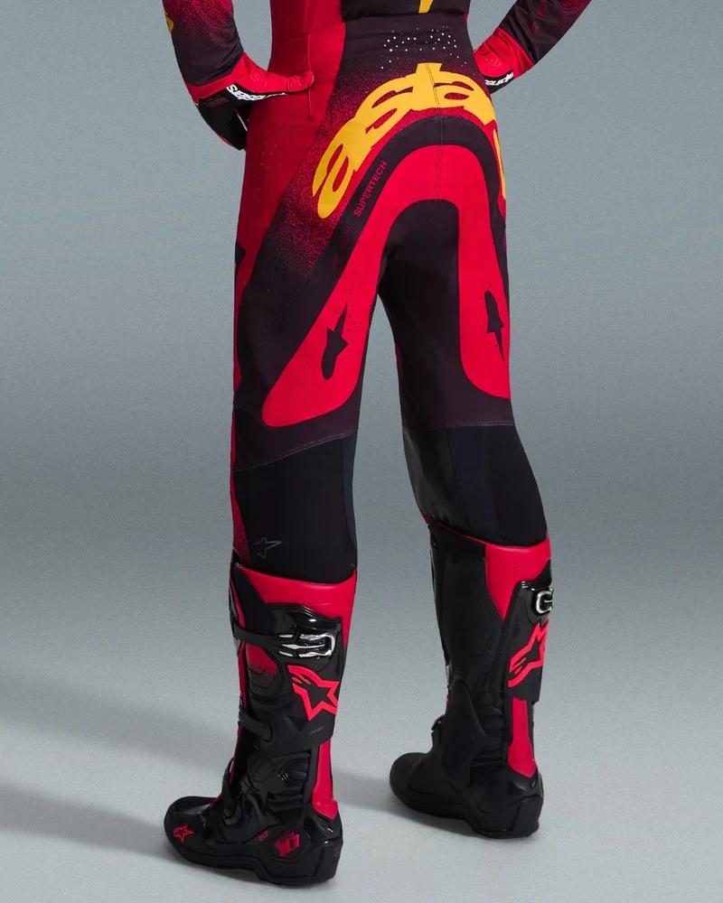 Pantalon Alpinestars Supertech Scenz - Rouge/Noir/Jaune