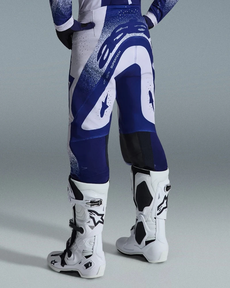 Pantalon Alpinestars Supertech Scenz - Gris clair/Bleu foncé