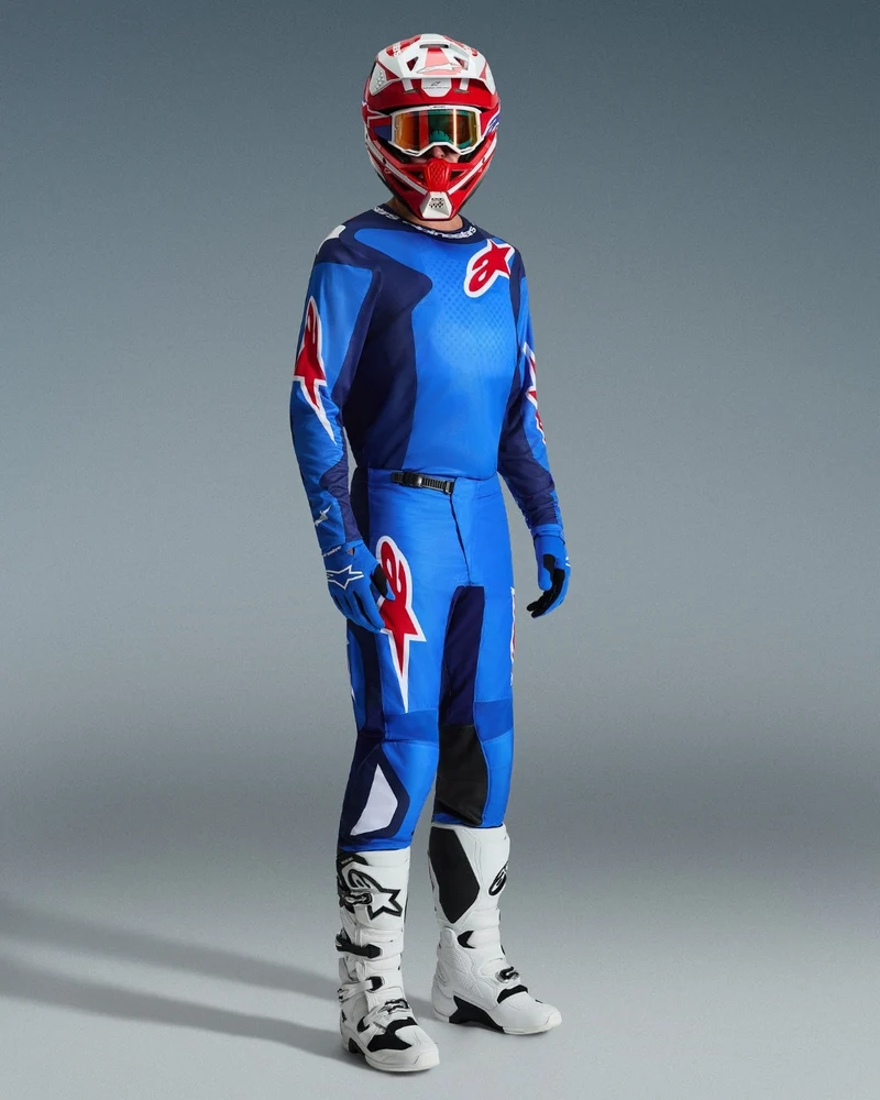Pantalon Alpinestars Fluid Grid - Bleu/Rouge