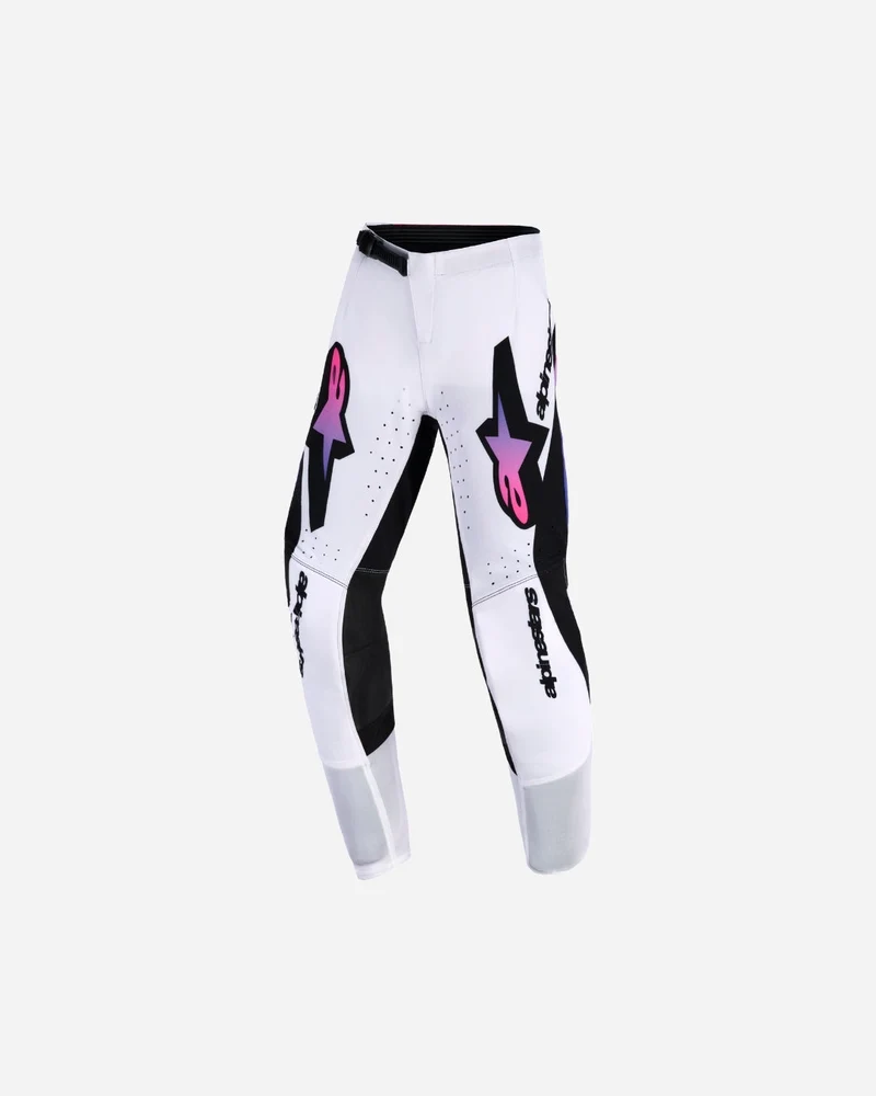 Pantalon enfant Alpinestars Supertech Vista - Blanc/Violet/Noir