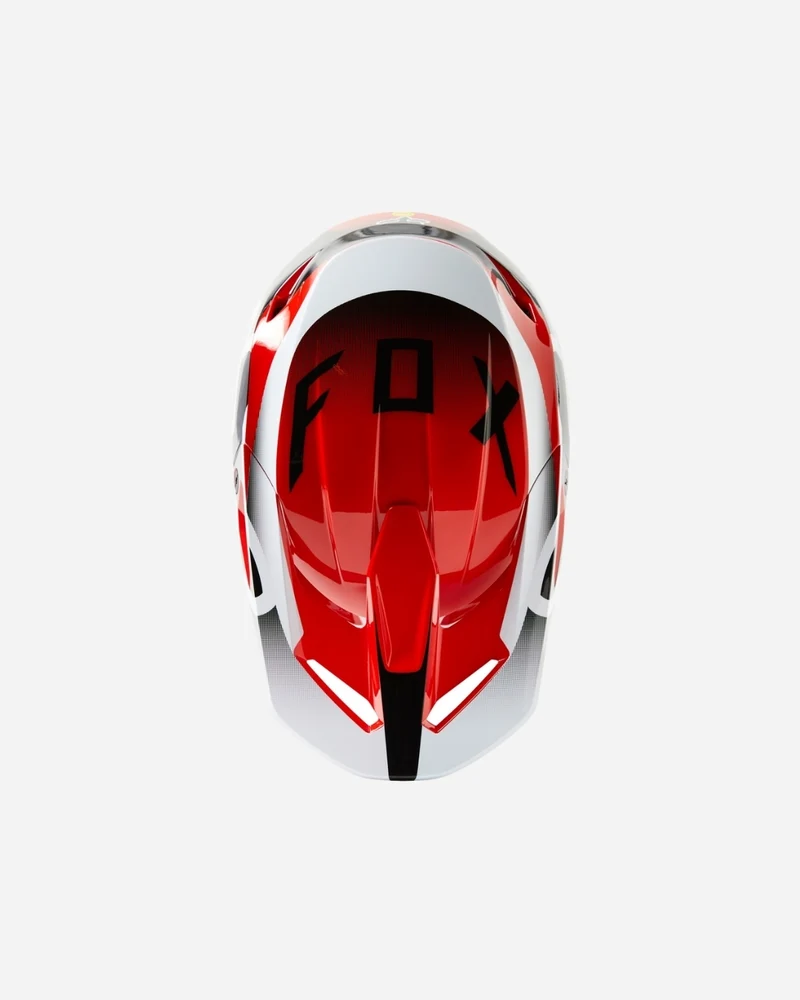 Visière Fox Racing V1 Leed - Rouge fluo