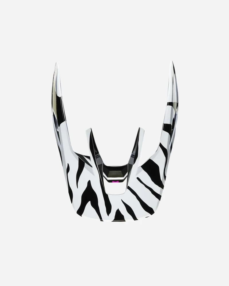 Visière Fox Racing V3 Zebra Édition Limitée - Blanc/Noir