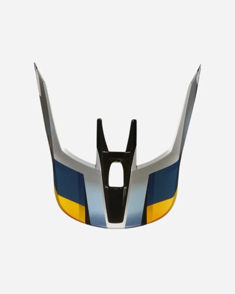 Visière Fox Racing V3 Motif - Bleu/Argent