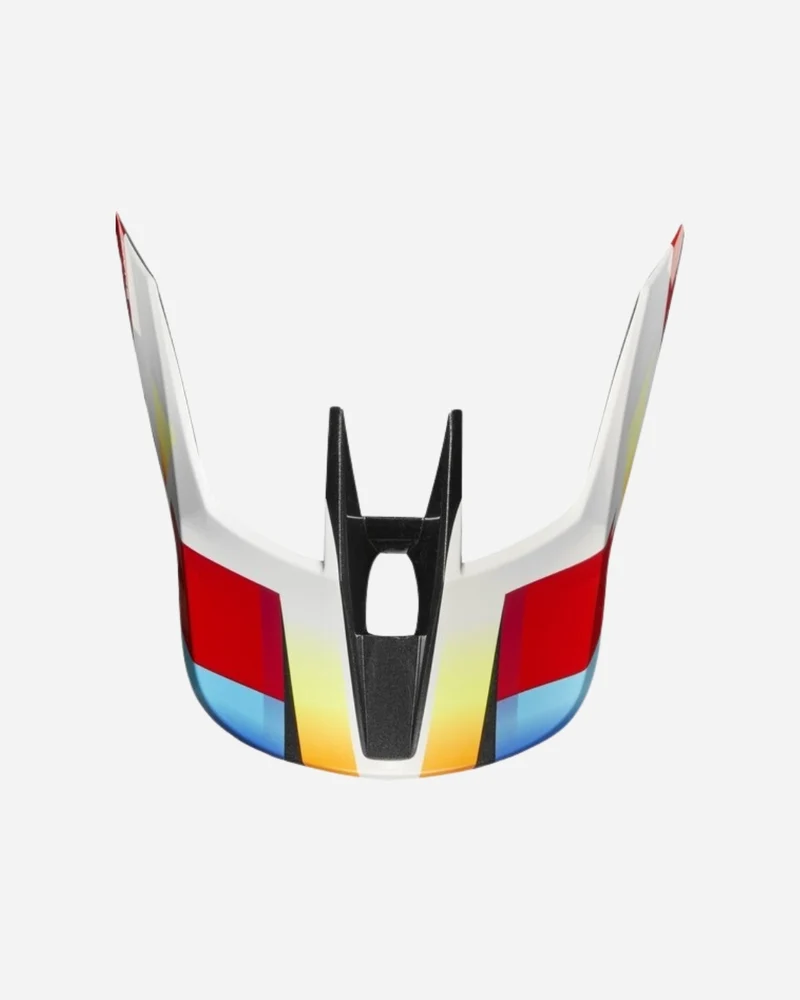 Visière Fox Racing V3 Motif - Rouge/Jaune