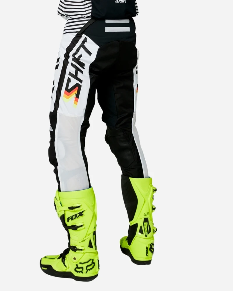 Pantalon Shift Racing Black Label Targa - Blanc/Noir