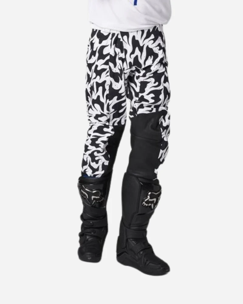 Pantalon Shift Racing Blue Label Flame - Blanc/Noir