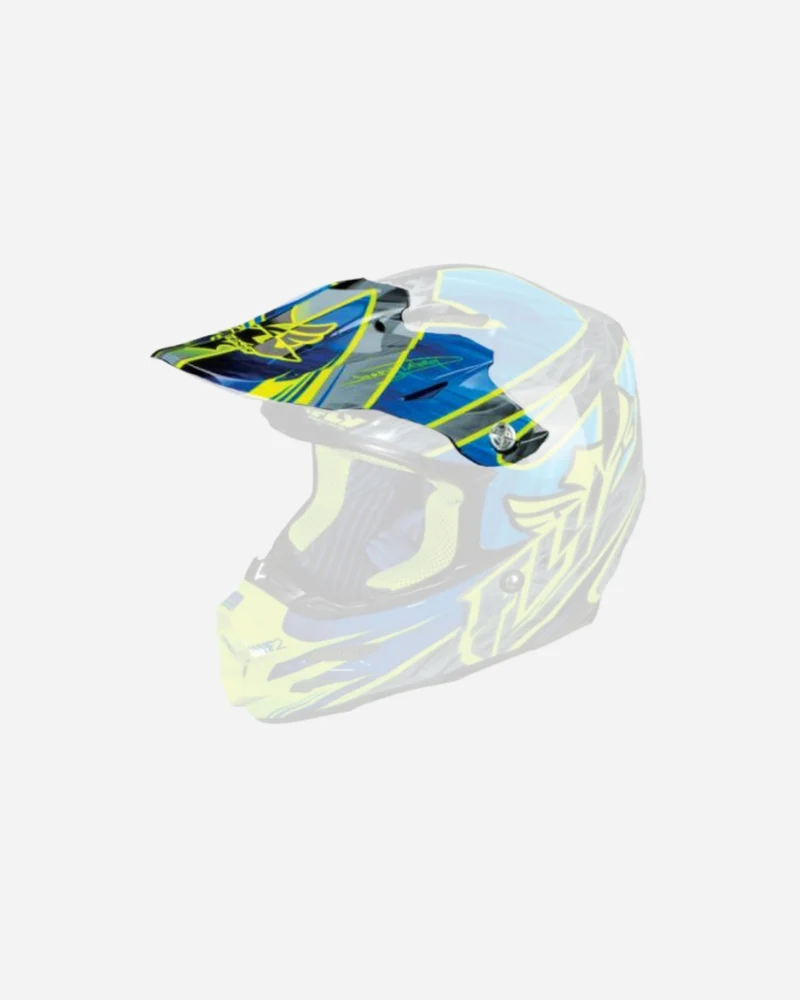 Visière Fly Racing F2 - Bleu acétylène/jaune