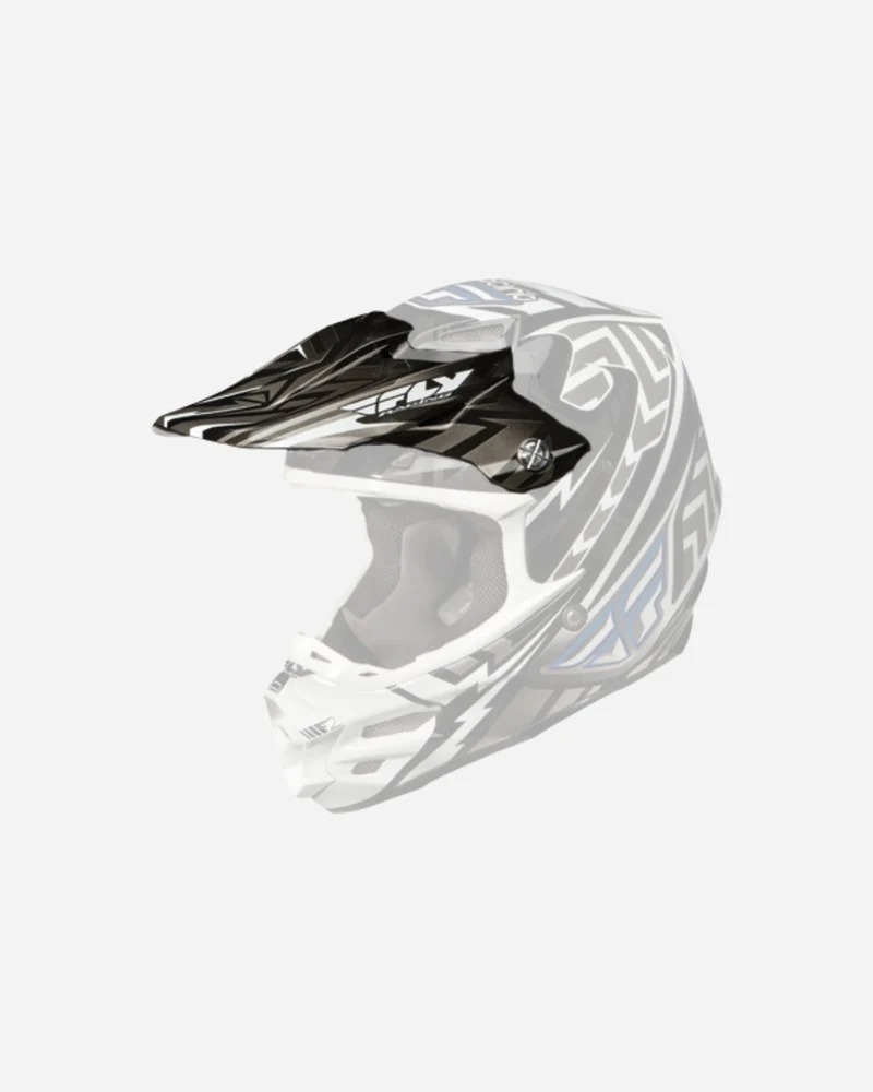 Visière Fly Racing F2 - Shorty Gris/Blanc/Noir