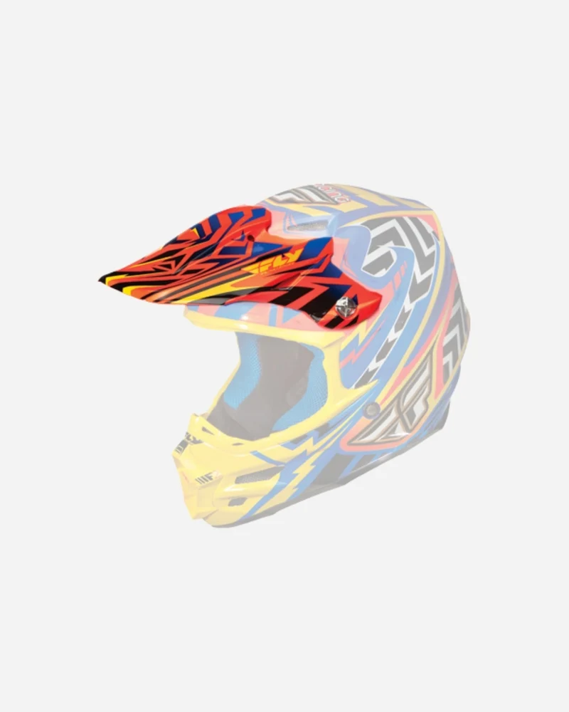 Visière Fly Racing F2 - Shorty Jaune/Orange/Bleu