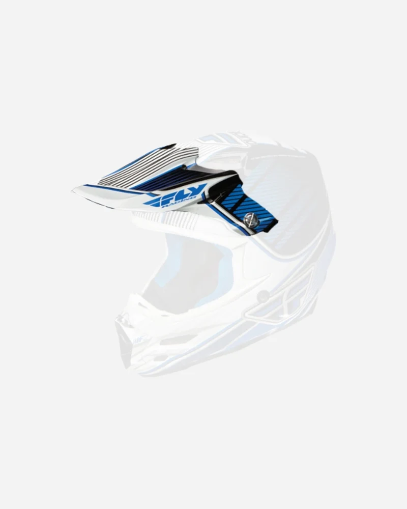 Visière Fly Racing F2 - Bleu canard/Blanc/Noir