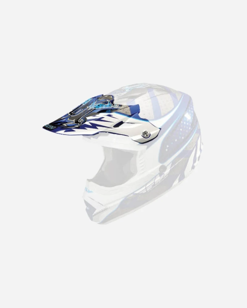 Visière Fly Racing Trophy - Bleu/Blanc/Argent