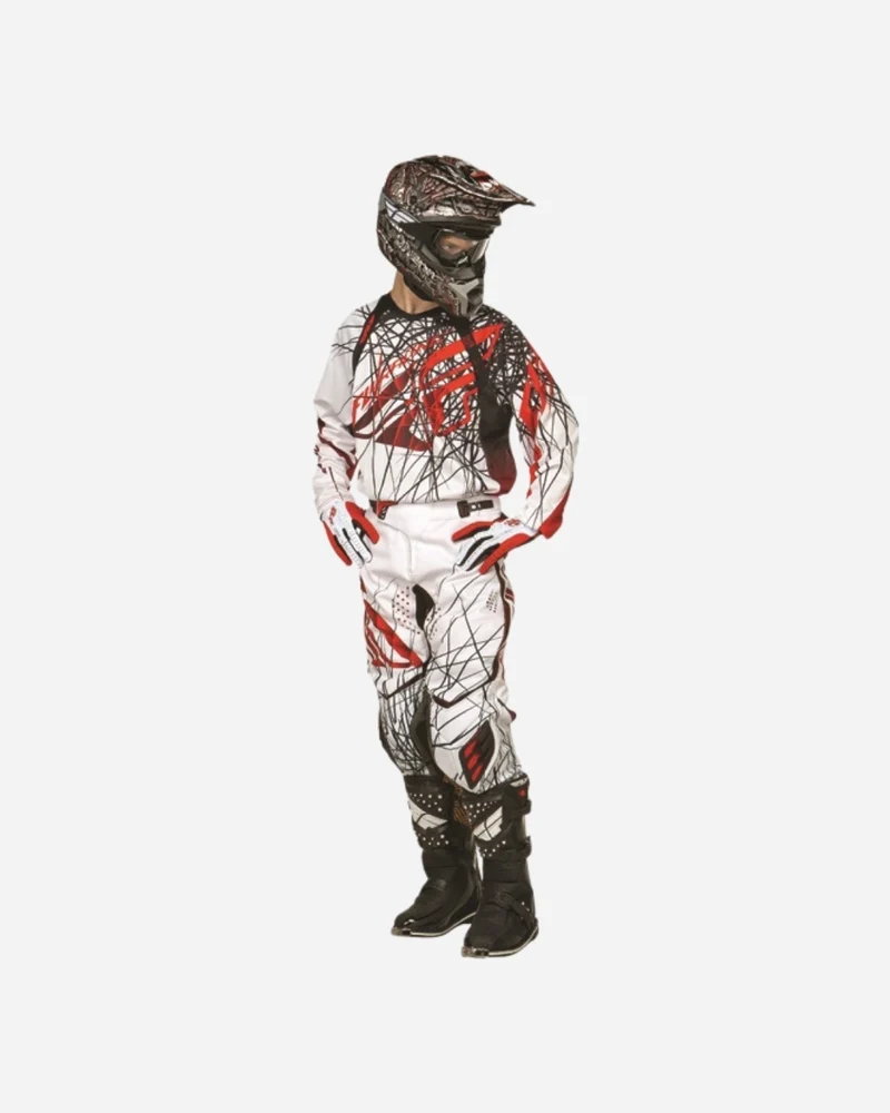 Pantalon Fly Racing EVO Spike - Blanc/Rouge