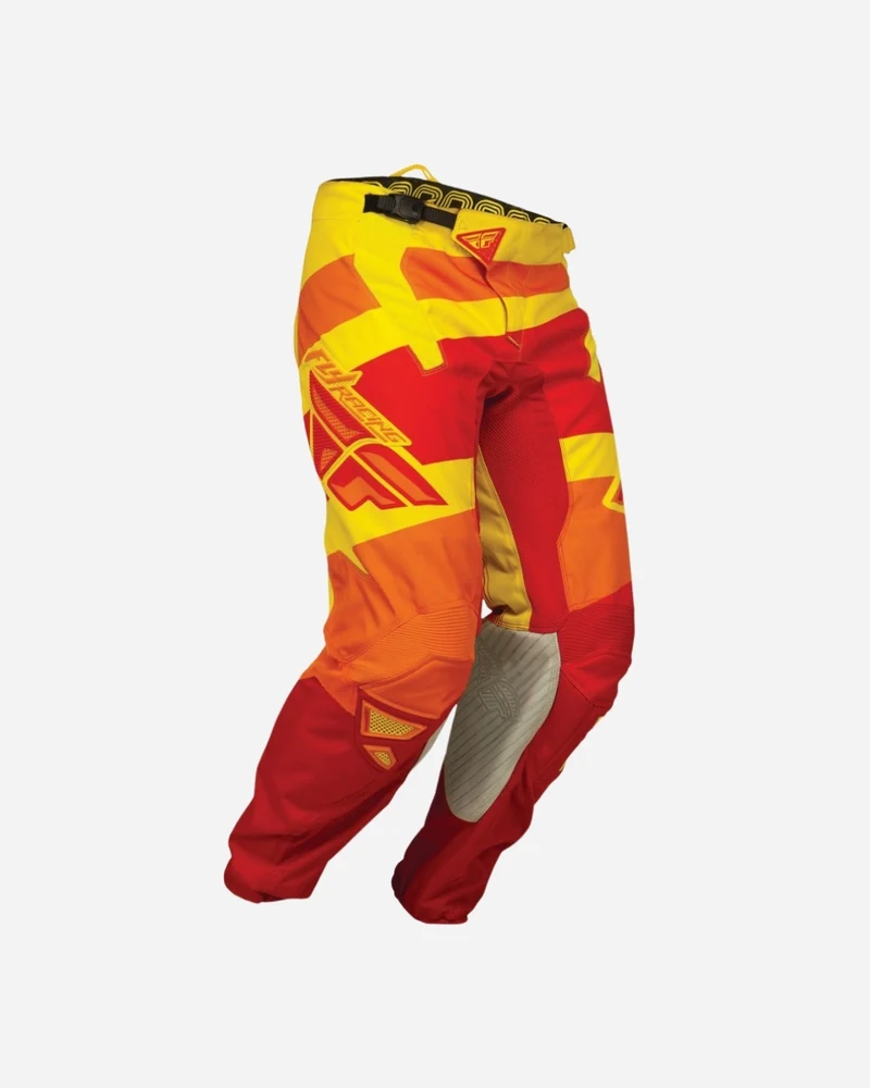 Pantalon Fly Racing Kinetic Blocks - Rouge/Jaune