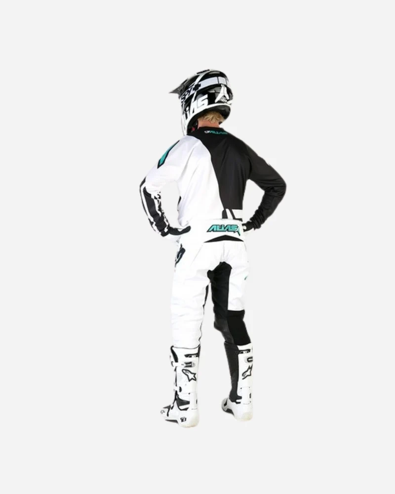 Pantalon Alias Racing A2 - Noir/Blanc Divide