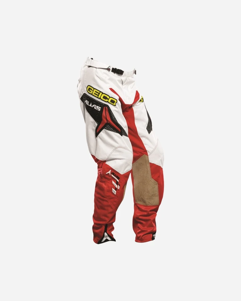 Pantalon Alias Racing A1 - Blanc/Rouge Geico