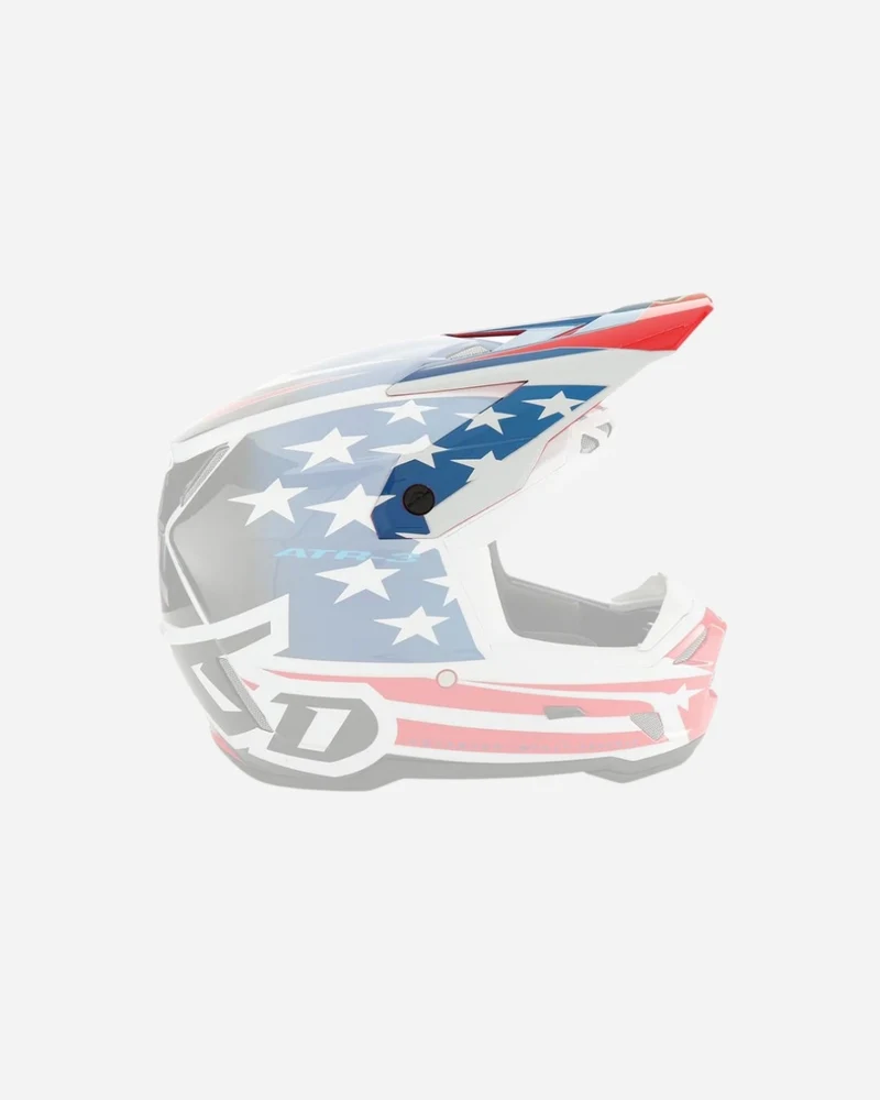 Visière 6D Helmets ATR-3 Patriot - Rouge/Blanc/Bleu Brillant